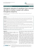 Osteogenic potential of osteoblasts from neonatal rats born to mothers treated with caffeine throughout pregnancy