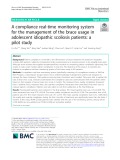 A compliance real-time monitoring system for the management of the brace usage in adolescent idiopathic scoliosis patients: A pilot study