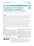 The importance of intervertebral disc material model on the prediction of mechanical function of the cervical spine