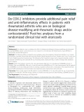 Do COX-2 inhibitors provide additional pain relief and anti-inflammatory effects in patients with rheumatoid arthritis who are on biological disease-modifying anti-rheumatic drugs and/or corticosteroids? Post-hoc analyses from a randomized clinical trial with etoricoxib