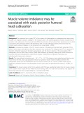 Muscle volume imbalance may be associated with static posterior humeral head subluxation