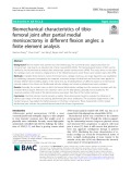 Biomechanical characteristics of tibiofemoral joint after partial medial meniscectomy in different flexion angles: A finite element analysis