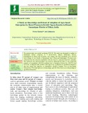 A study on knowledge and extent of adoption of agro based enterprises by rural women in Krishi Vigyan Kendra in Birauli, Samastipur District of Bihar, India