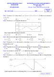 Đề thi học sinh giỏi môn Toán lớp 12 năm 2020-2021 - Trường THPT Hưng Nhân