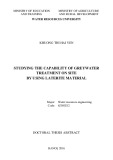 Doctoral thesis abstract: Studying the capability of greywater treatment on site by using laterite material