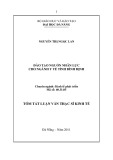 Tóm tắt Luận văn Thạc sĩ Kinh tế: Đào tạo nguồn nhân lực cho ngành y tế tỉnh Bình Định