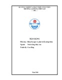 Bài giảng Khuyến ngư và phát triển nông thôn (Ngành Nuôi trồng thủy sản - Trình độ Cao đẳng) - CĐ Thủy Sản