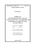 Luận án Tiến sĩ Y học: Nghiên cứu đặc điểm dịch tễ học lâm sàng và đánh giá kết quả can thiệp điều trị bệnh phổi tắc nghẽn mạn tính tại tỉnh Nghệ An