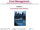 Lecture Cost management: Measuring, monitoring, and motivating performance (2e): Chapter 3 - Eldenburg, Wolcott’s