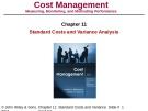 Lecture Cost management: Measuring, monitoring, and motivating performance (2e): Chapter 11 - Eldenburg, Wolcott’s
