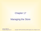 Lecture Retailing management (6/e): Chapter 17 - Levy Weitz