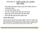 Bài giảng Quản trị bán hàng: Chương 6 - ĐH Kinh tế Quốc dân