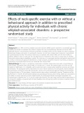 Effects of neck-specific exercise with or without a behavioural approach in addition to prescribed physical activity for individuals with chronic whiplash-associated disorders: A prospective randomised study