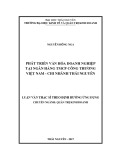 Luận văn Thạc sĩ Quản trị kinh doanh: Phát triển văn hóa doanh nghiệp tại Ngân hàng Thương mại cổ phần Công thương Việt Nam - Chi nhánh Thái Nguyên