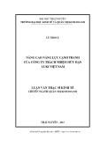 Luận văn Thạc sĩ Kinh tế: Nâng cao năng lực cạnh tranh của Công Ty TNHH LUKI Việt Nam