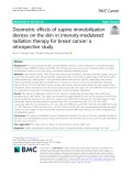 Dosimetric effects of supine immobilization devices on the skin in intensity-modulated radiation therapy for breast cancer: A retrospective study