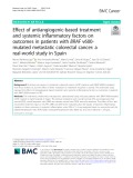 Effect of antiangiogenic-based treatment and systemic inflammatory factors on outcomes in patients with BRAF v600- mutated metastatic colorectal cancer: A real-world study in Spain
