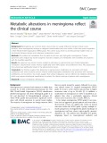 Metabolic alterations in meningioma reflect the clinical course
