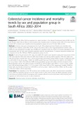 Colorectal cancer incidence and mortality trends by sex and population group in South Africa: 2002–2014
