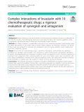 Complex interactions of lovastatin with 10 chemotherapeutic drugs: A rigorous evaluation of synergism and antagonism
