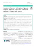 Association between fasting blood glucose levels at admission and overall survival of patients with pancreatic cancer