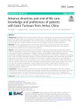Advance directives and end-of-life care: Knowledge and preferences of patients with brain Tumours from Anhui, China