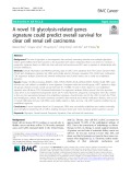 A novel 10 glycolysis-related genes signature could predict overall survival for clear cell renal cell carcinoma