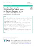 Secondary gliosarcoma: The clinicopathological features and the development of a patient-derived xenograft model of gliosarcoma
