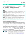 High-intensity interval training in breast cancer survivors: A systematic review