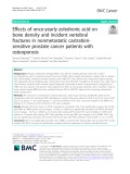 Effects of once-yearly zoledronic acid on bone density and incident vertebral fractures in nonmetastatic castrationsensitive prostate cancer patients with osteoporosis