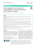 Unmet supportive care needs and associated factors among young adult cancer patients in Japan