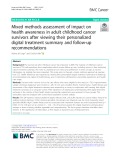 Mixed methods assessment of impact on health awareness in adult childhood cancer survivors after viewing their personalized digital treatment summary and follow-up recommendations