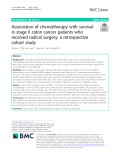 Association of chemotherapy with survival in stage II colon cancer patients who received radical surgery: A retrospective cohort study