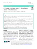 PTEN loss correlates with T cell exclusion across human cancers