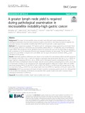 A greater lymph node yield is required during pathological examination in microsatellite instability-high gastric cancer