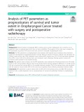Analysis of PET parameters as prognosticators of survival and tumor extent in Oropharyngeal Cancer treated with surgery and postoperative radiotherapy