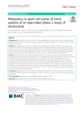 Malignancy in giant cell tumor of bone: Analysis of an open-label phase 2 study of denosumab