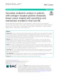 Secondary endpoints analysis in patients with estrogen receptor-positive metastatic breast cancer treated with everolimus and exemestane enrolled in Oral Care-BC