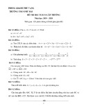 Đề thi học sinh giỏi môn Toán lớp 8 cấp trường năm 2019-2020 có đáp án - Trường THCS Phú Hải
