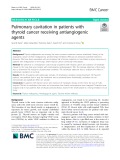 Pulmonary cavitation in patients with thyroid cancer receiving antiangiogenic agents