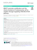 MNAT1 promotes proliferation and the chemo-resistance of osteosarcoma cell to cisplatin through regulating PI3K/Akt/mTOR pathway