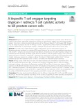 A bispecific T cell engager targeting Glypican-1 redirects T cell cytolytic activity to kill prostate cancer cells