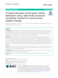 CT based automatic clinical target volume delineation using a dense-fully connected convolution network for cervical Cancer radiation therapy