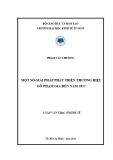 Luận văn Thạc sĩ Kinh tế: Một số giải pháp phát triển thương hiệu Gỗ Phạm Gia đến năm 2017