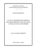 Luận văn Thạc sĩ Kinh tế: Các yếu tố ảnh hưởng đến ý định mua hàng theo nhóm trực tuyến qua trang Cungmua.com tại TP. HCM