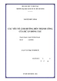 Luận văn Thạc sĩ Kinh tế: Các yếu tố ảnh hưởng đến thành công của dự án đóng tàu