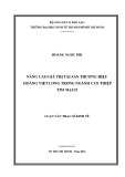 Luận văn Thạc sĩ Kinh tế: Nâng cao giá trị tài sản thương hiệu Hoàng Việt Long trong ngành can thiệp tim mạch