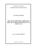 Luận văn Thạc sĩ Kinh tế: Một số giải pháp hoàn thiện hoạt động quản trị nguồn nhân lực tại Công ty 751