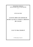 Luận văn Thạc sĩ Kinh tế: Xây dựng chiến lược kinh doanh hồ tiêu tại Công ty cổ phần Cà phê PETEC đến năm 2020