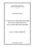 Luận văn Thạc sĩ Kinh tế: Các nhân tố tác động đến quyết định mua sắm của khách hàng tại các cửa hàng tiện lợi Co.op Food